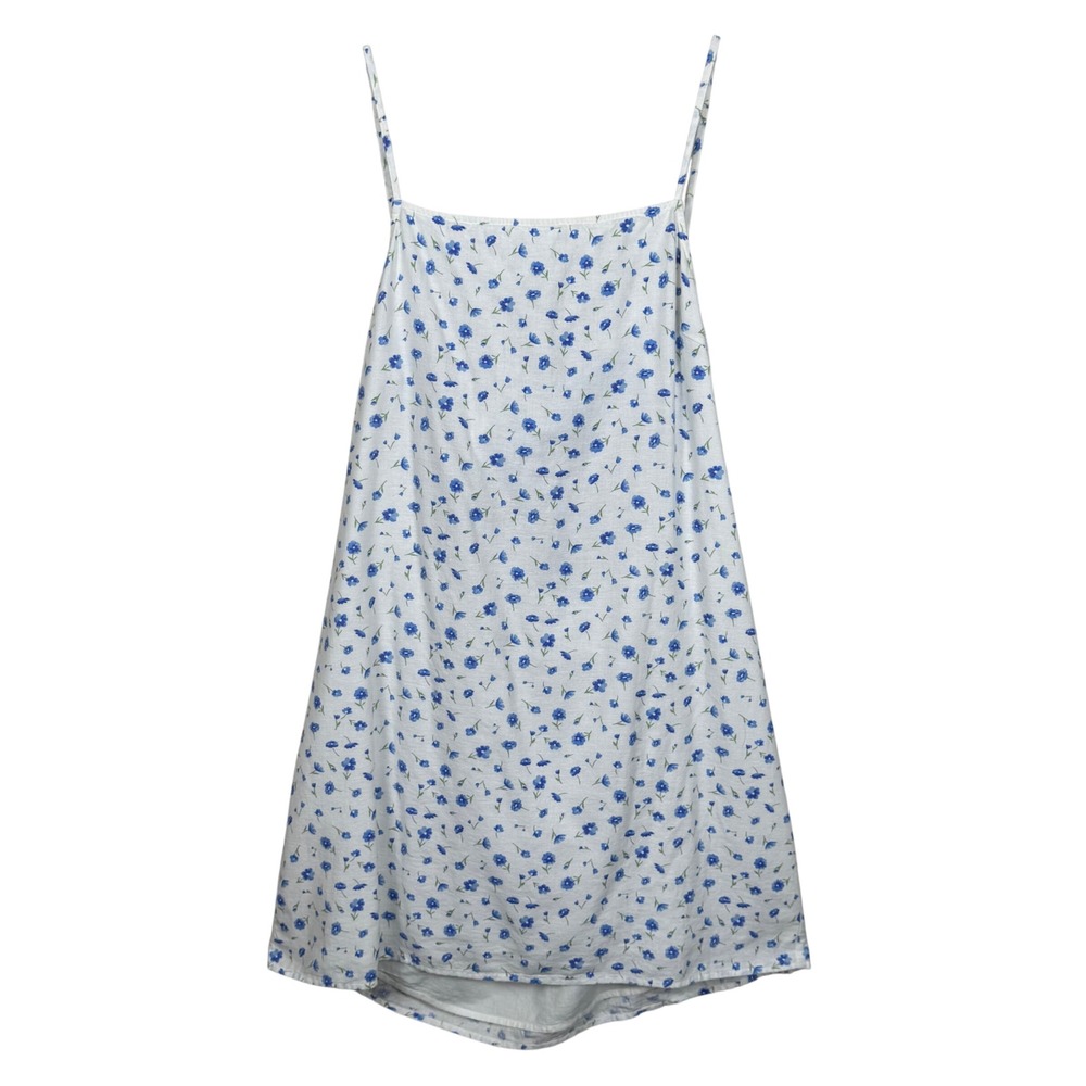 American Eagle Blue Floral Open Back Bowโ Tie Sundress XL Cottagecore Midi Dress